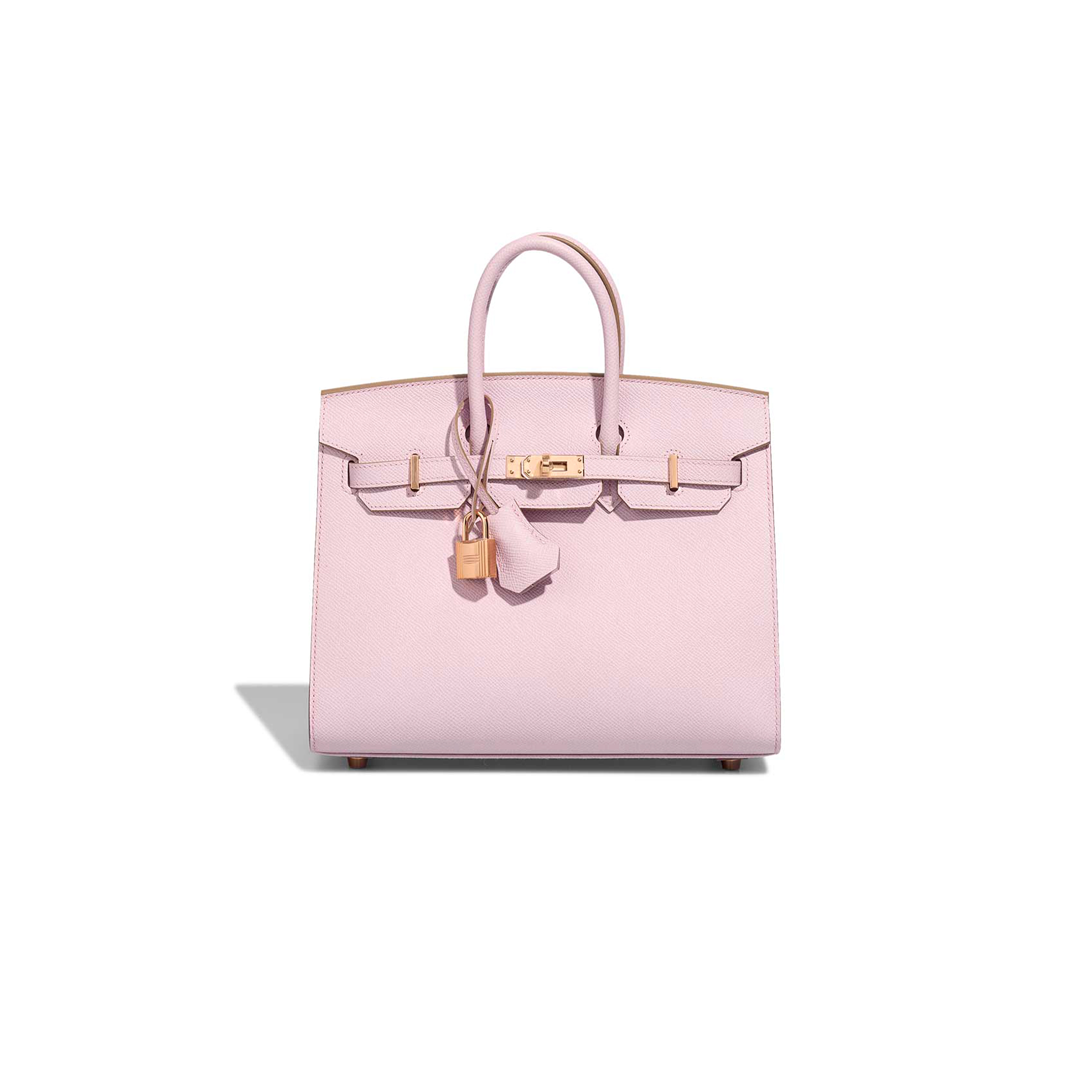 H**me5 BIRKIN 25 EPSOM ROSE-GOLD HARDWARE ROSE SAKURA 635247 (25*20*13cm) Master Quality